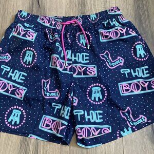 New Barstool Golf Men's XL Swim Trunks Bathing Suit Blue Purple Live Dudes EUC